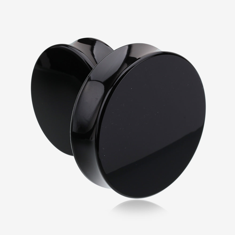 Black Acrylic Double Flare Plugs (10 gauge - 2 inch)