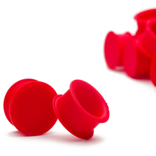 KAOS Red Hollow Plugs (10 gauge - 1 inch)