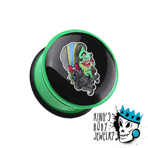 Zombie Girl Plugs (2 gauge - 1 inch)