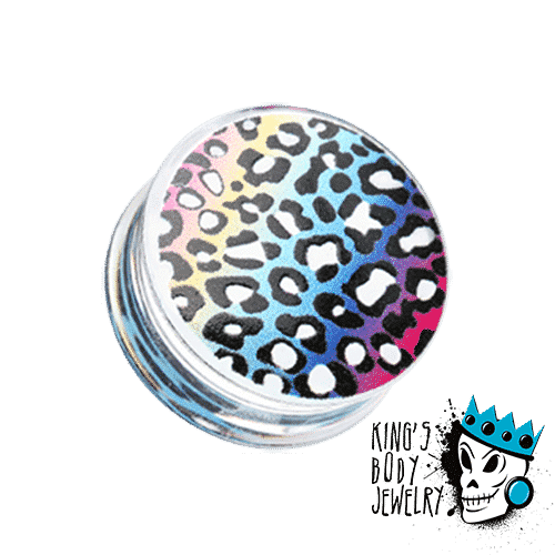 Multi Color Leopard Plugs (2 gauge - 1 inch)