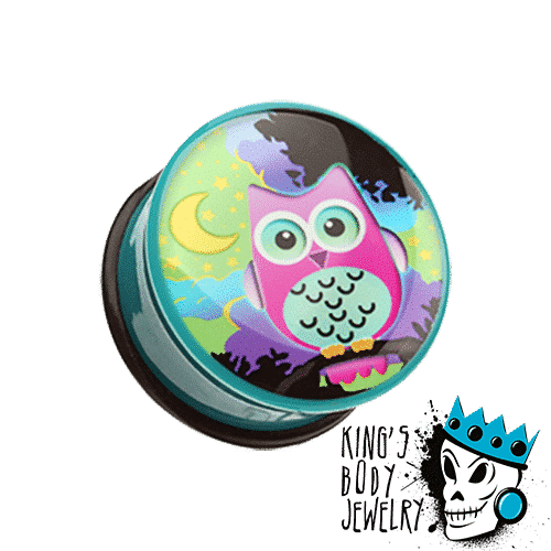 Colorful Owl Plugs (2 gauge - 1 inch)