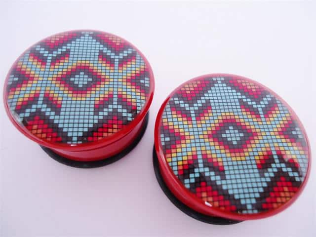 Navajo Beads Plugs (2 gauge - 1 inch)