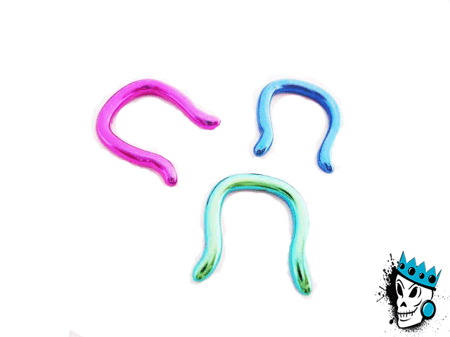 Colored Steel Septum Retainers (16 gauge - 10 gauge)
