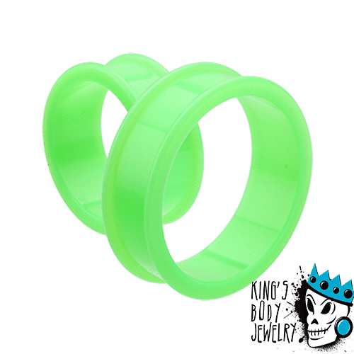 Green Silicone Tunnels (8 gauge - 2 inch)