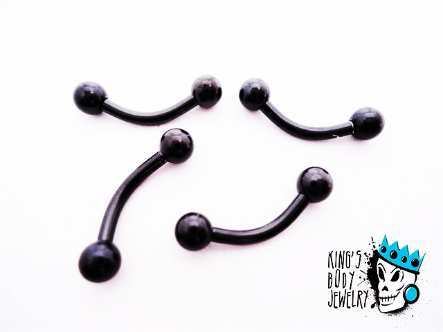 Black Curved Barbell (16 gauge - 14 gauge)