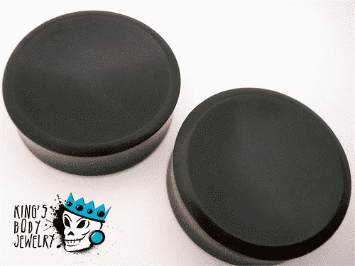 Ebony Wood Concave Plugs (8 gauge - 9/16 inch)