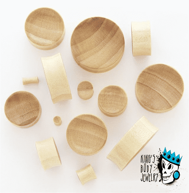 Crocodile Wood Concave Plugs (8 gauge - 9/16 inch)