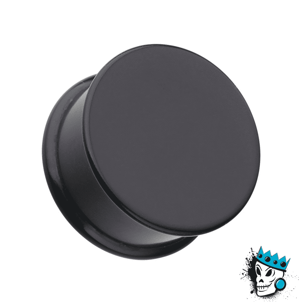 Black Solid Silicone Plugs (8 gauge - 2 inch)