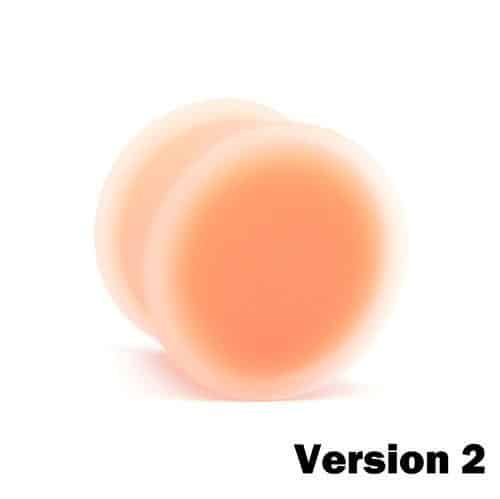 KAOS Silicone Flesh Tone Hider Plugs Version 2 (10 gauge - 1 inch)