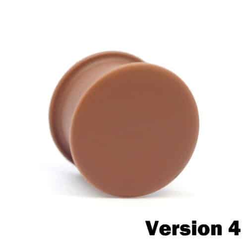 KAOS Silicone Flesh Tone Hider Plugs Version 4 (10 gauge - 1 inch)