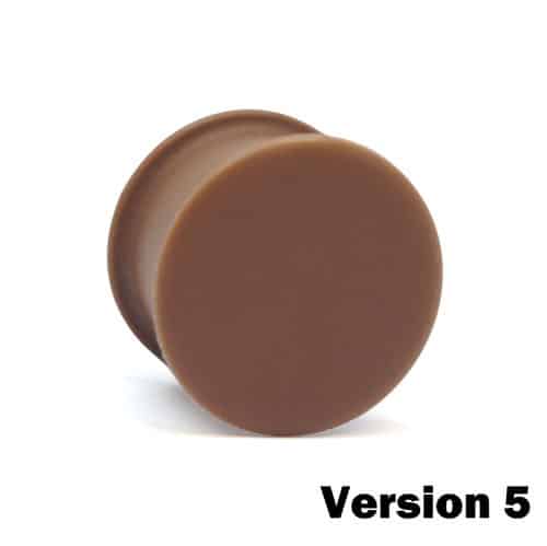 KAOS Silicone Flesh Tone Hider Plugs Version 5 (10 gauge - 1 inch)