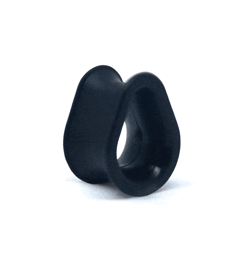 Black KAOS Silicone Hydra Teardrop Eyelets (00 gauge - 2 inch)