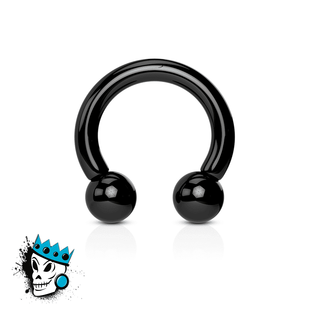 Black Acrylic Circular Barbells (10 gauge - 0 gauge)