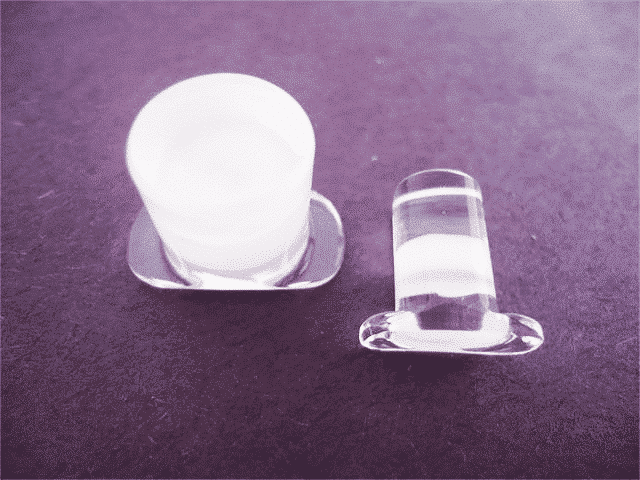Gorilla Glass White Labret Ring (1/2 inch)