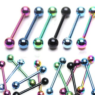 Straight Barbells - Various Colors (14 gauge 5/8 inch length)