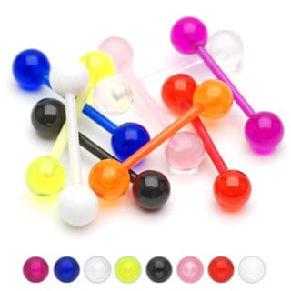Flexible Shaft Straight Barbells - Various Colors (14 gauge 5/8 inch length)