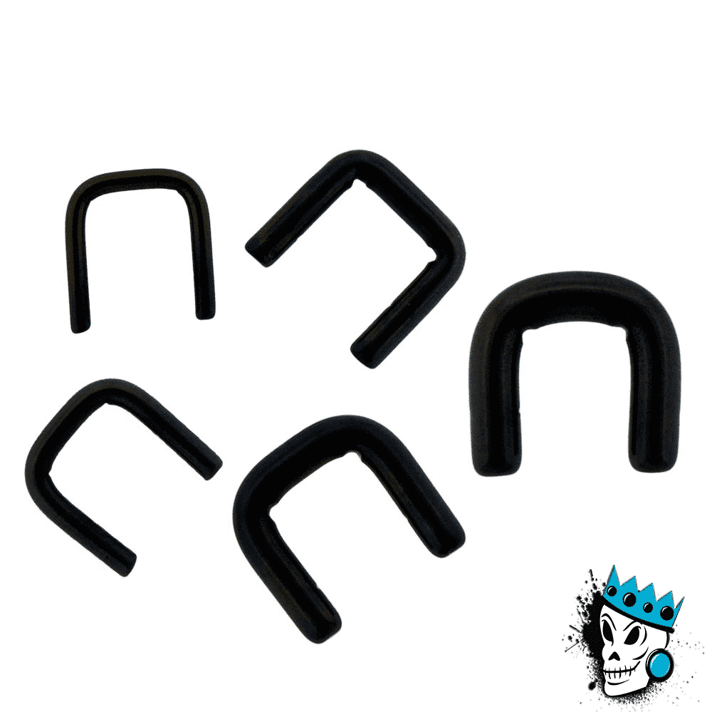 Black Steel Septum Retainers (16 gauge - 8 gauge)