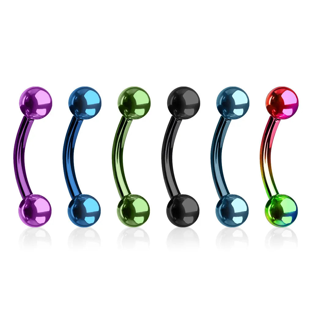 Anodized Curved Barbells (14 gauge)
