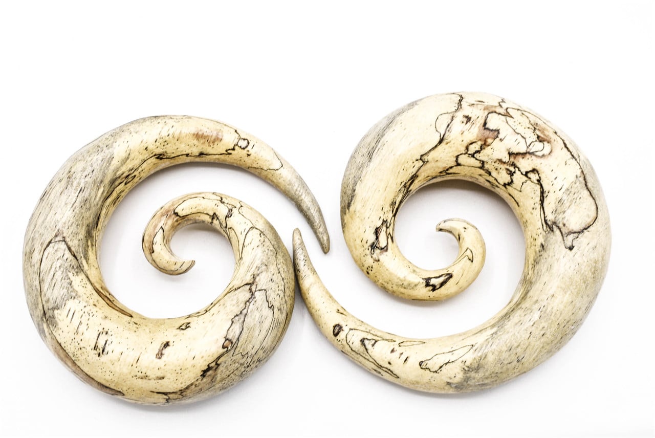 Tamarind Wood Spirals (8 gauge - 3/4 inch)
