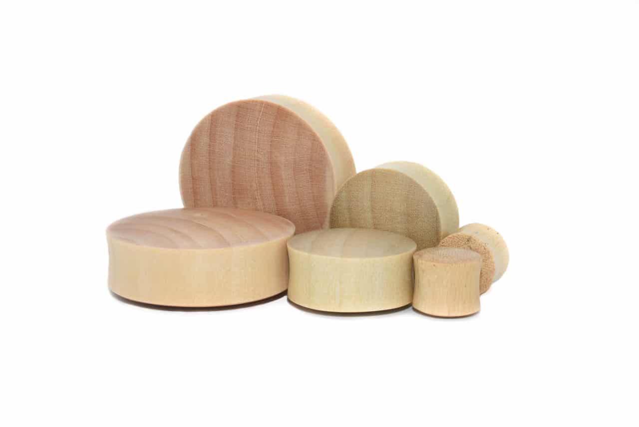 Crocodile Wood Solid Plugs - (8 gauge - 2 inch)