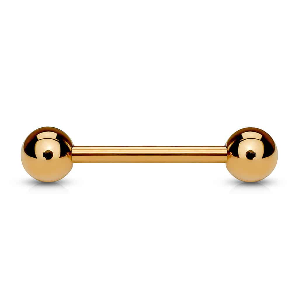 Rose Gold Steel Industrial Barbell (14 gauge)
