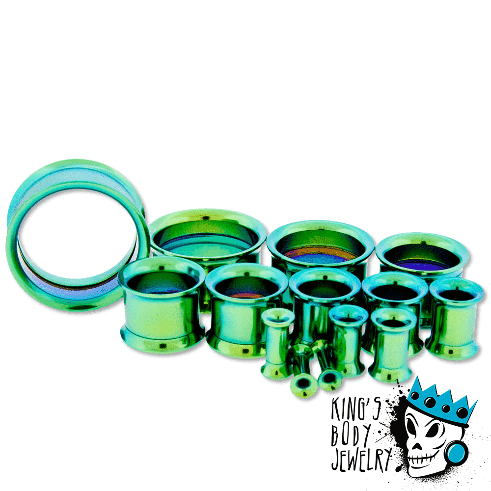 Green Steel Internally Threaded Eyelets (10 gauge - 1 inch)
