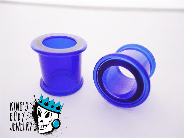 Gorilla Glass Cobalt Blue Double Flare Tunnels (0 gauge - 1/2 inch)