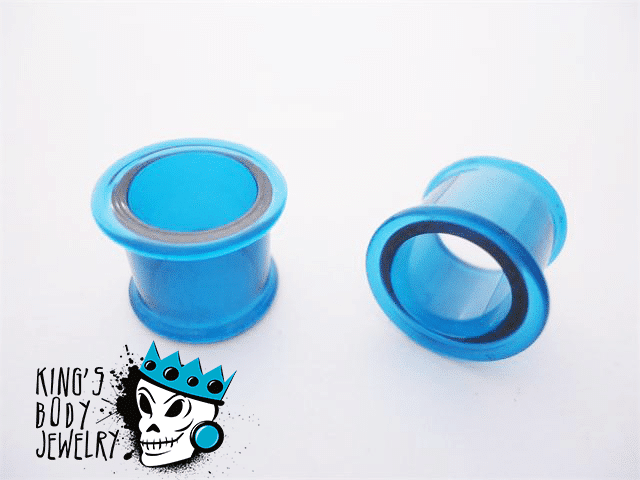 Gorilla Glass Ocean Double Flare Tunnels (2 gauge - 1/2 inch)