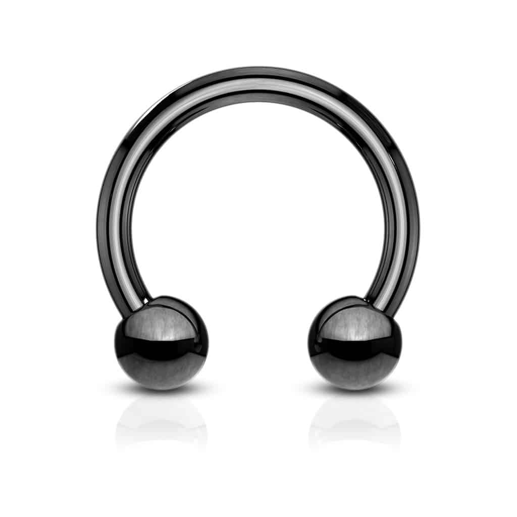 Black Steel Circular Barbells (18 gauge - 00 gauge)