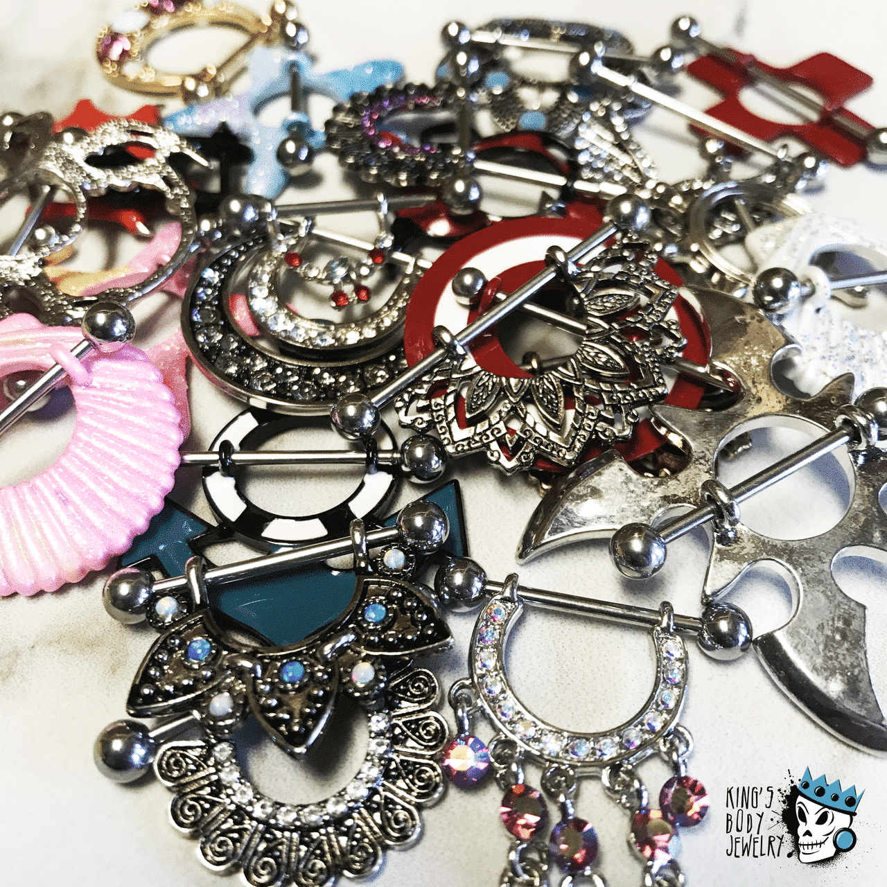 Nipple Ring Lot 4 (14 gauge)