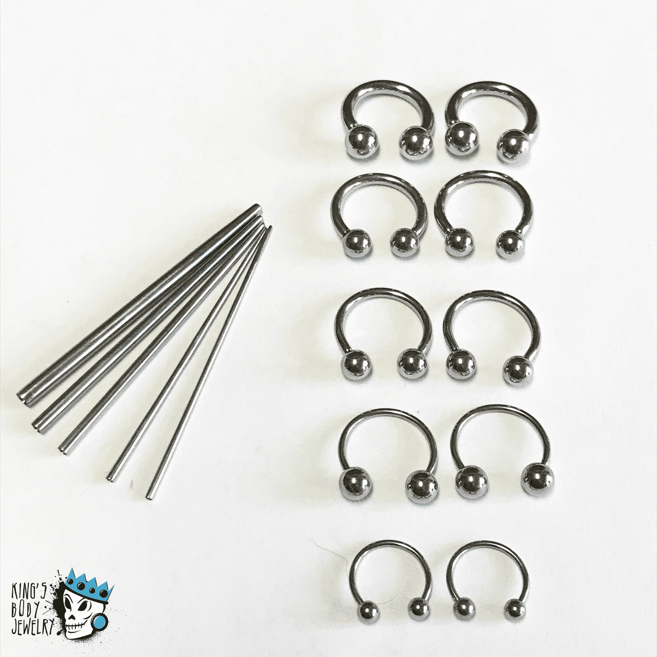 Circular Barbells & Concave Tapers Kit (18 gauge - 10 gauge)