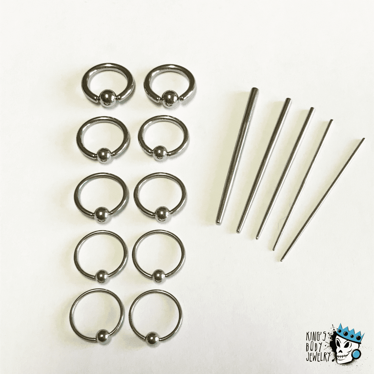 Captives & Concave Tapers Kit (18 gauge - 10 gauge)