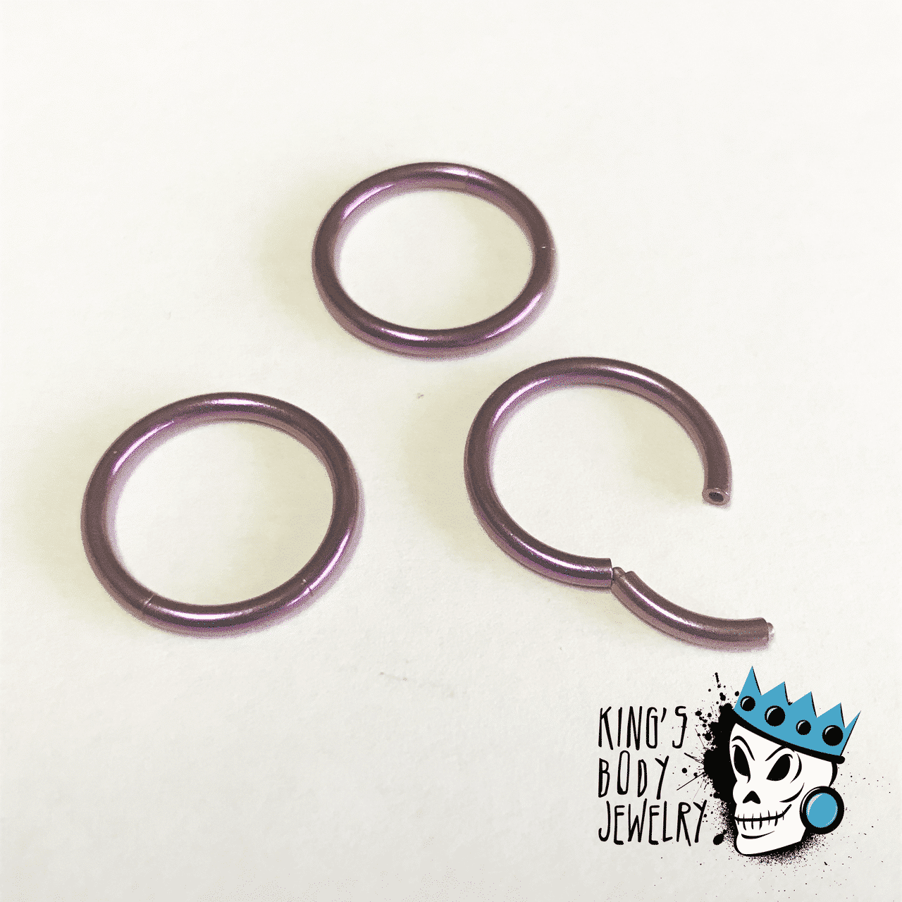Anodized Steel Segment Rings - Various Colors (16 gauge- 14 gauge)