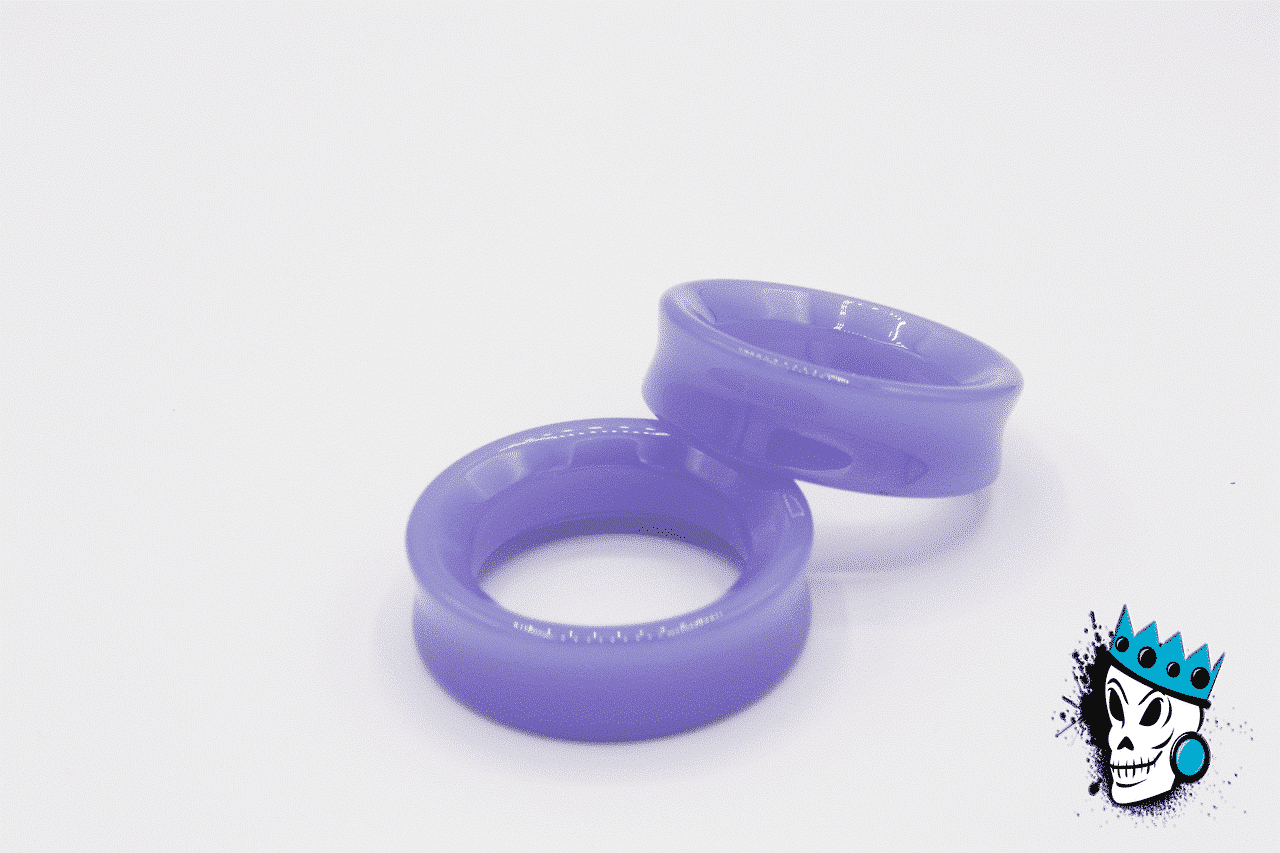 Violet Glass Tunnels (2 gauge - 2 inch)