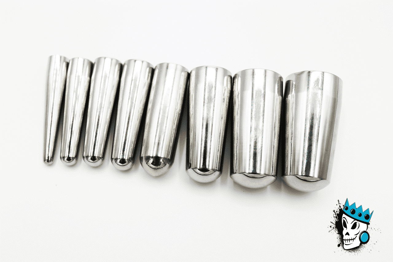 Concave Stainless Steel Tapers Full Kit (00 gauge - 1 inch)