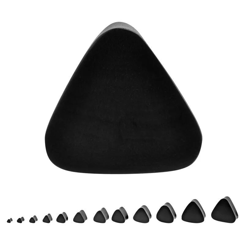 Iron Wood Triangle Double Flared Plugs (6 gauge - 1 inch)