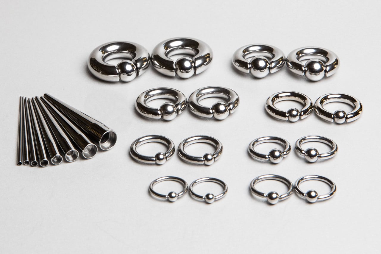 Captive Bead Rings & Tapers Kit (14 gauge - 0 gauge)