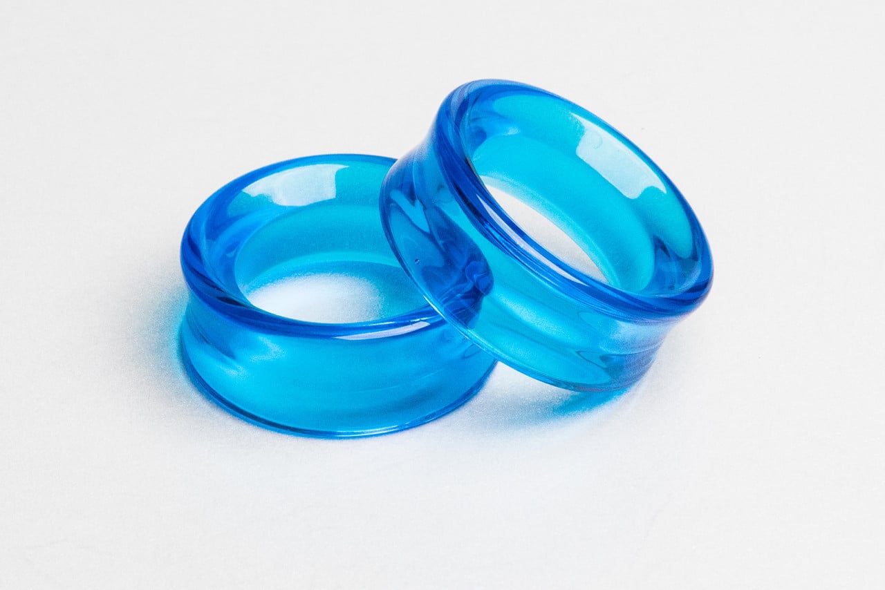 Blue Glass Tunnels (0 gauge - 2 inch)