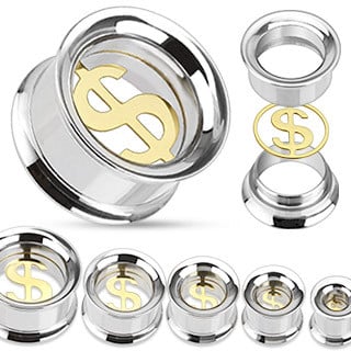 Dollar Sign Plugs (0 gauge - 5/8 inch)