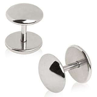 Fake Steel Dome Plugs (16 gauge)