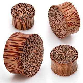 Coconut Wood Solid Plugs - (8 gauge - 1 3/8 inch)