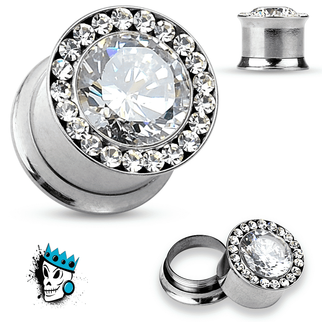 Steel Internally Threaded Ultimate Bling Plugs (12 mm)