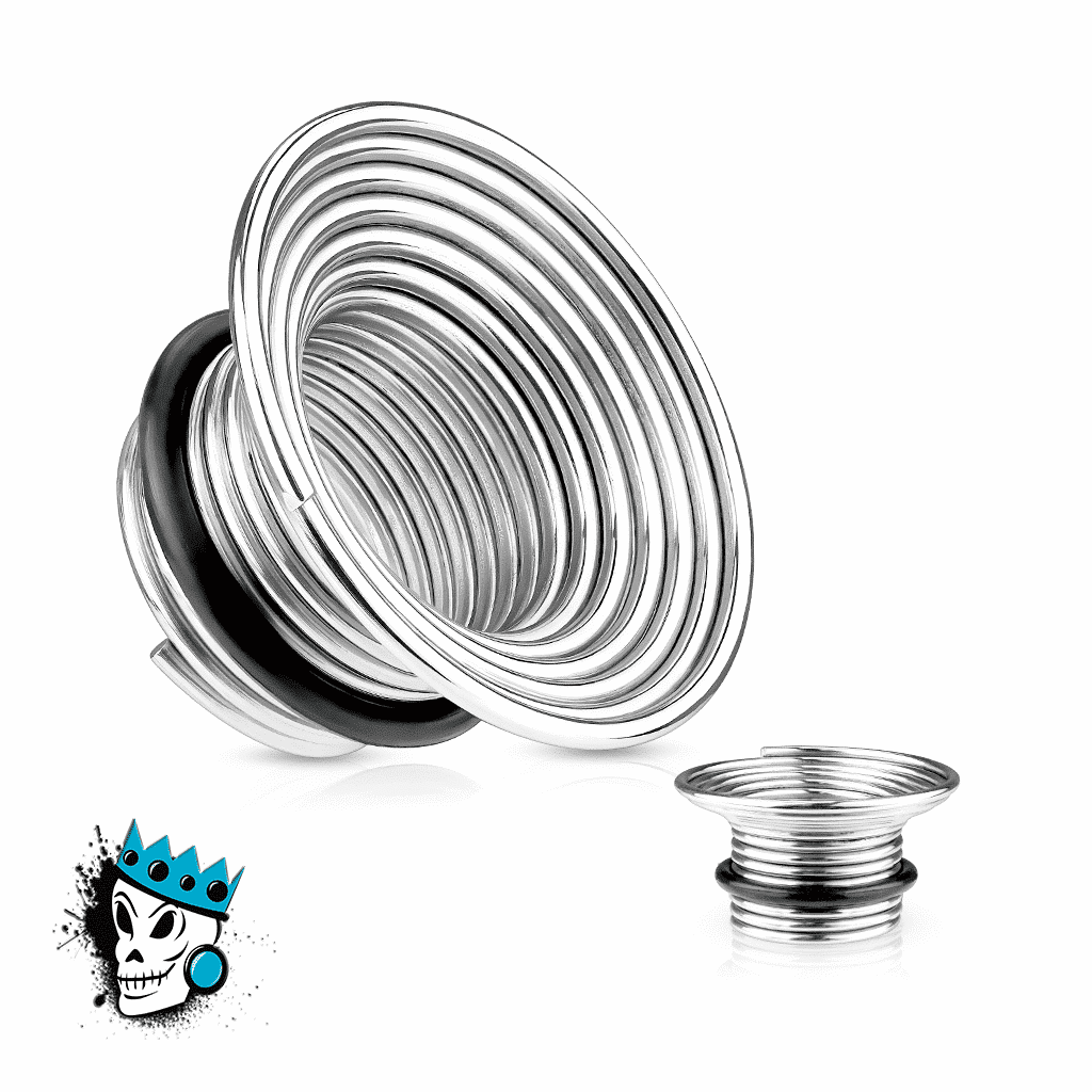 Wire Coil Steel Single Flare Tunnels (2 gauge - 5/8 inch)