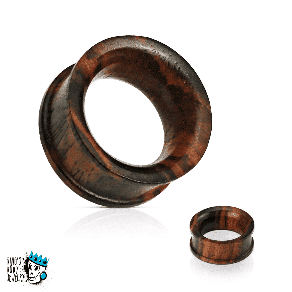 Sono Wood Double Flat Flared Tunnels (2 gauge - 1 3/8 inch)