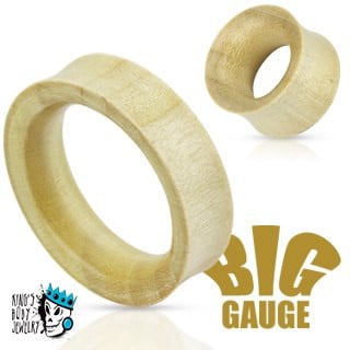 Crocodile Wood Saddle Fit Tunnels (6 gauge - 2 inch)
