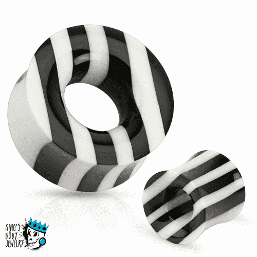 Striped Buffalo Horn and Bone Eyelets (4 gauge - 1 inch)