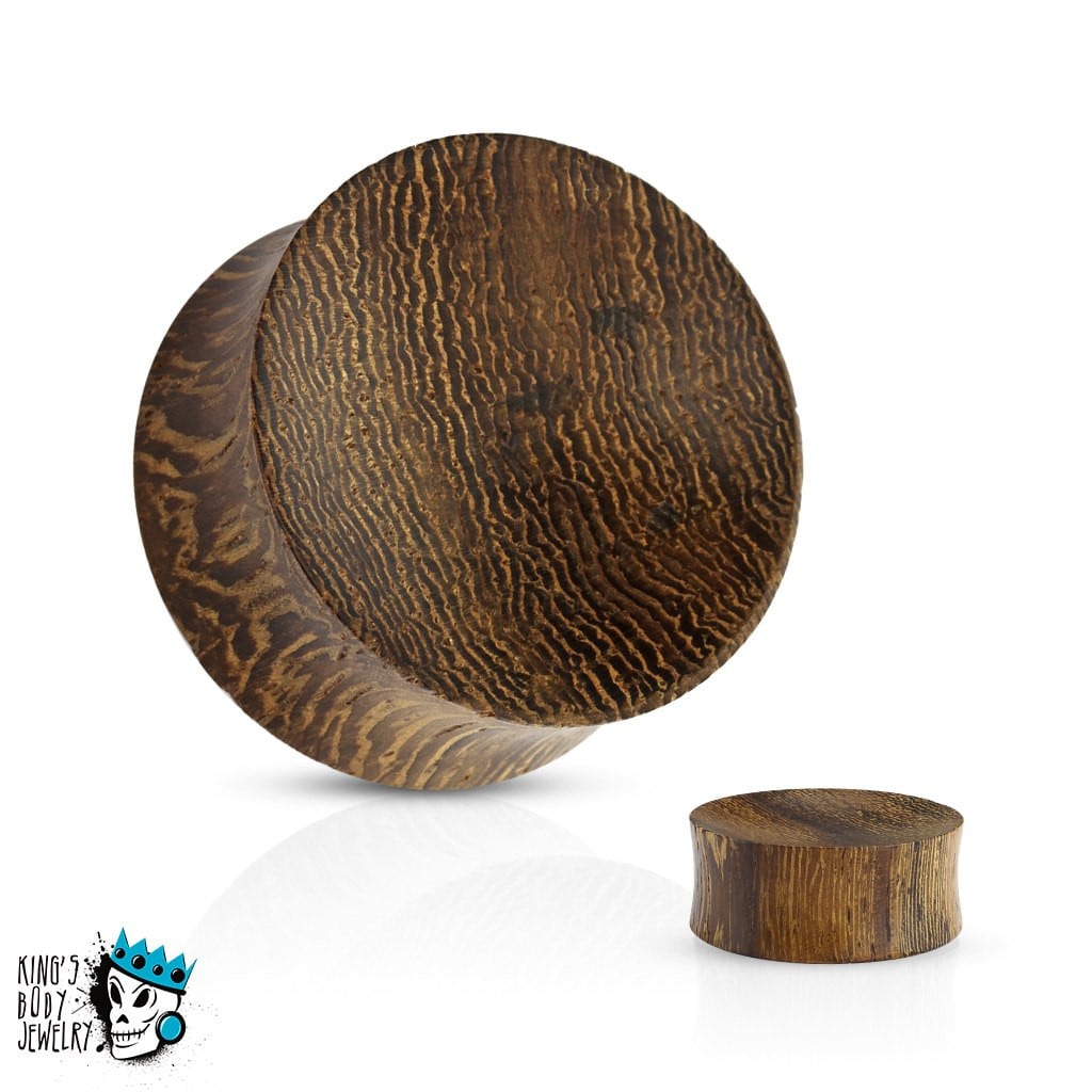 Snakewood Concave Plugs (8 gauge - 1 inch)