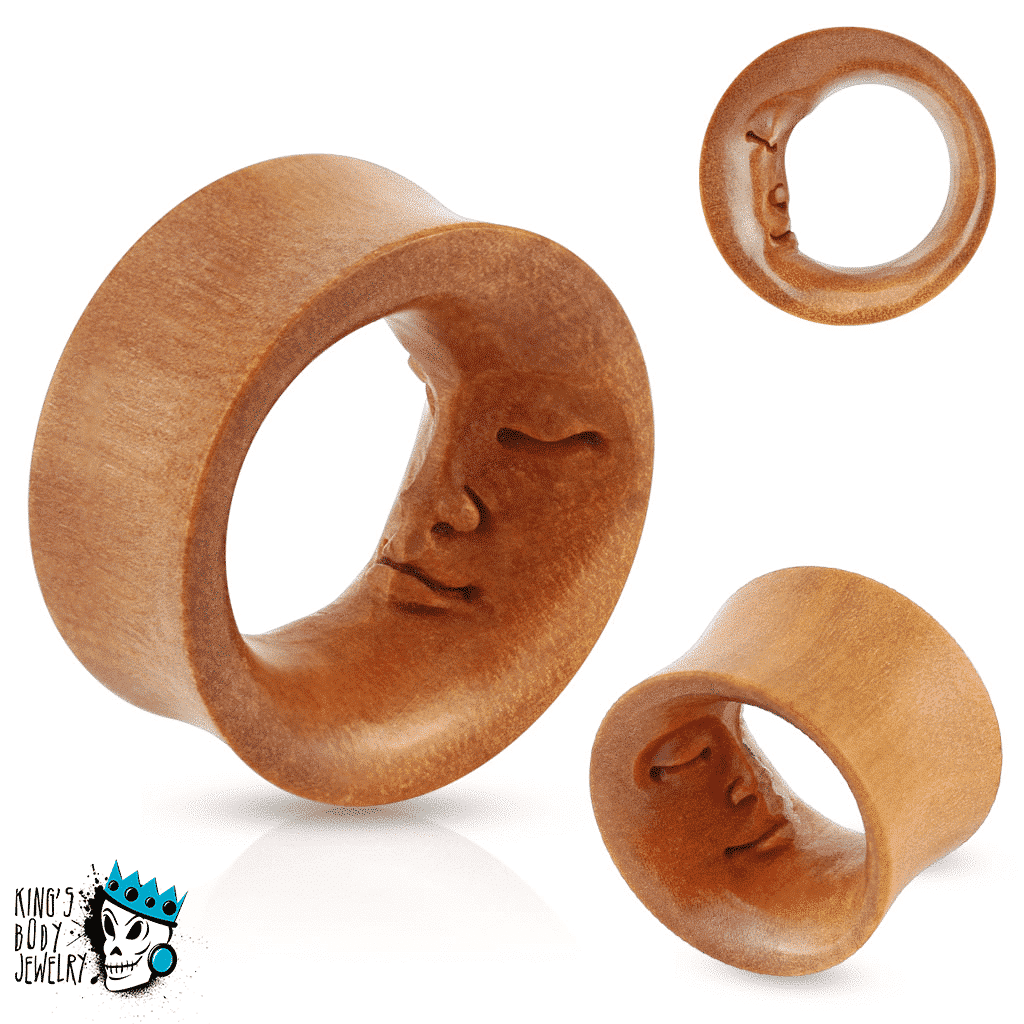 Wood Half Moon Tunnels (9/16 inch - 1 3/8 inch)