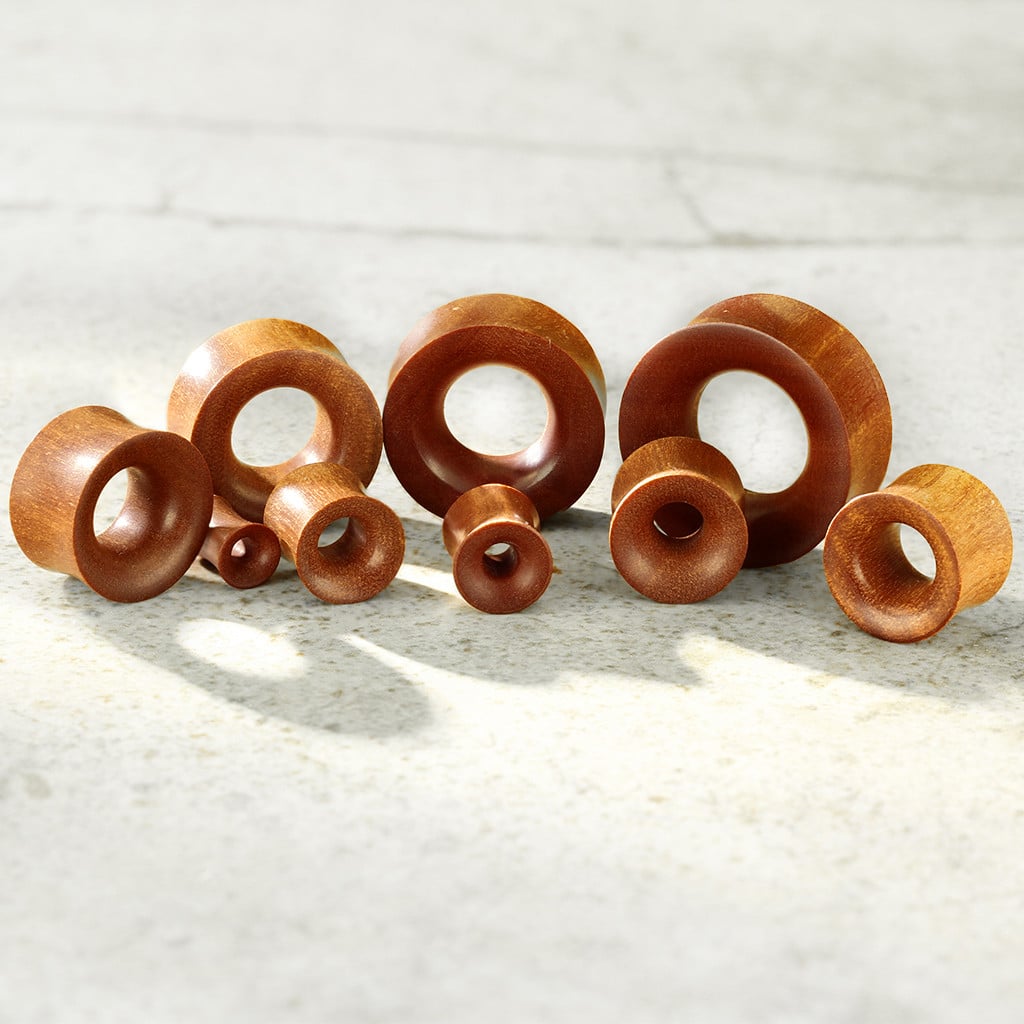 Saba Wood Saddle Fit Concave Tunnels (4 gauge - 1 7/8 inch)