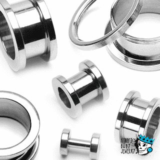 Stainless Steel Flesh Tunnels (16 gauge - 2 inch)